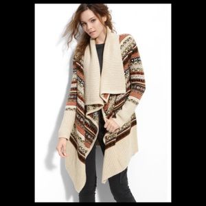 Kensie Fair Isle Sweater Cardigan